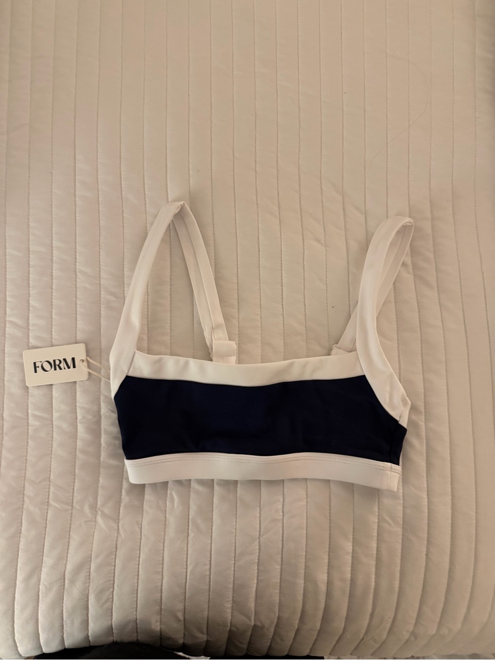 FORM Navy and White Athletic Sports Bralette